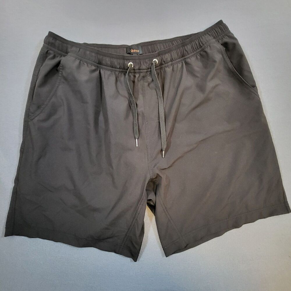 Quince Mens Performance Tech Shorts XL (Fits Large) Black Lightweight Athleisure